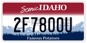 2F7800U  license plate in ID
