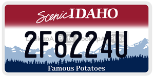 2F8224U  license plate in ID