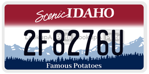 2F8276U  license plate in ID