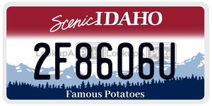 2F8606U  license plate in ID