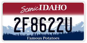 2F8622U  license plate in ID
