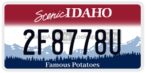 2F8778U  license plate in ID