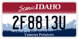 2F8813U  license plate in ID
