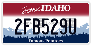 2FB529U  license plate in ID