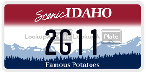 2G11  license plate in ID