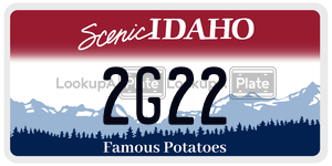 2G22  license plate in ID