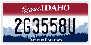2G3558U  license plate in ID
