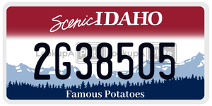 2G38505  license plate in ID