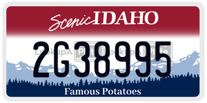 2G38995  license plate in ID