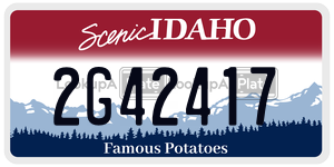 2G42417  license plate in ID