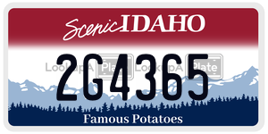 2G4365  license plate in ID