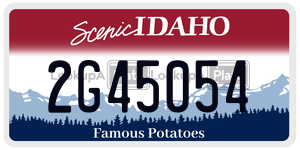 2G45054  license plate in ID