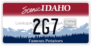 2G7  license plate in ID
