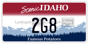2G8  license plate in ID