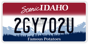 2GY702U  license plate in ID