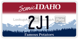 2J1  license plate in ID