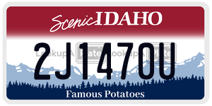 2J1470U  license plate in ID