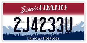 2J4233U  license plate in ID