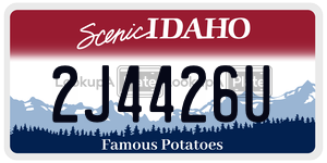 2J4426U  license plate in ID