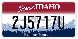 2J5717U  license plate in ID