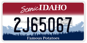 2J65067  license plate in ID
