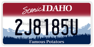 2J8185U  license plate in ID