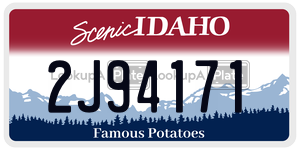 2J94171 license plate in Idaho
