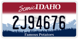 2J94676  license plate in ID
