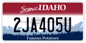 2JA405U  license plate in ID