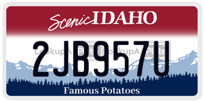 2JB957U  license plate in ID