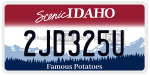 2JD325U  license plate in ID