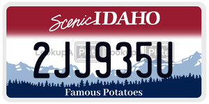 2JJ935U  license plate in ID