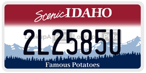 2L2585U  license plate in ID