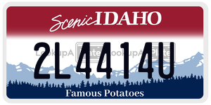 2L4414U  license plate in ID