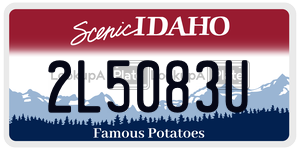 2L5083U  license plate in ID