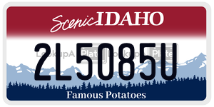 2L5085U license plate in Idaho