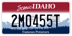 2M0455T  license plate in ID
