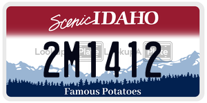 2M1412  license plate in ID