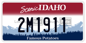 2M1911  license plate in ID