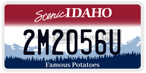 2M2056U  license plate in ID