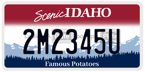 2M2345U  license plate in ID