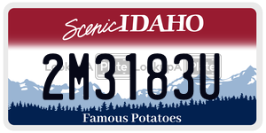2M3183U  license plate in ID