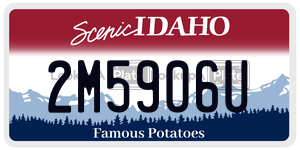2M5906U  license plate in ID