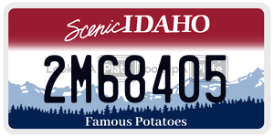 2M68405  license plate in ID