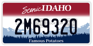 2M69320 license plate in Idaho