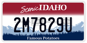 2M7829U  license plate in ID