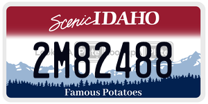 2M82488  license plate in ID
