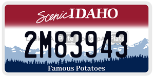 2M83943  license plate in ID