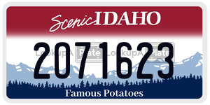 2O71623  license plate in ID