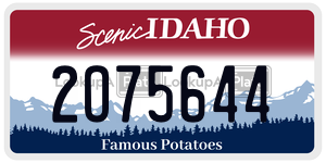 2O75644  license plate in ID